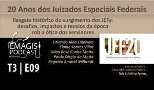 Leia mais sobre o artigo Novo episódio do Emagis Podcast relembra história dos Juizados (27/01/2022)