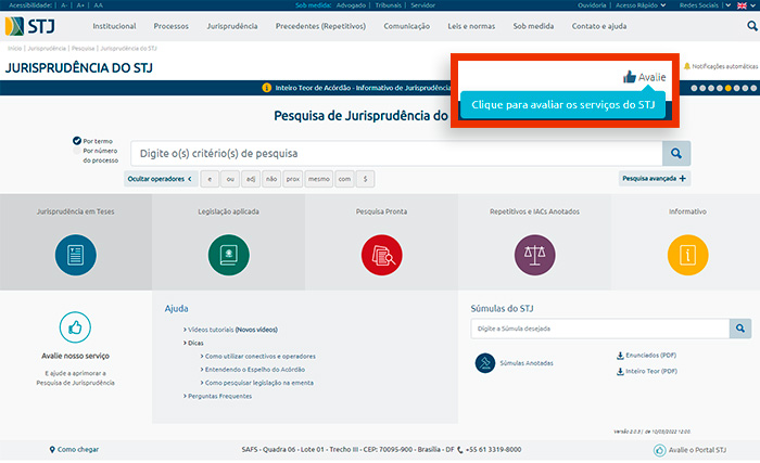 Você está visualizando atualmente Página de jurisprudência traz melhorias para facilitar pesquisas