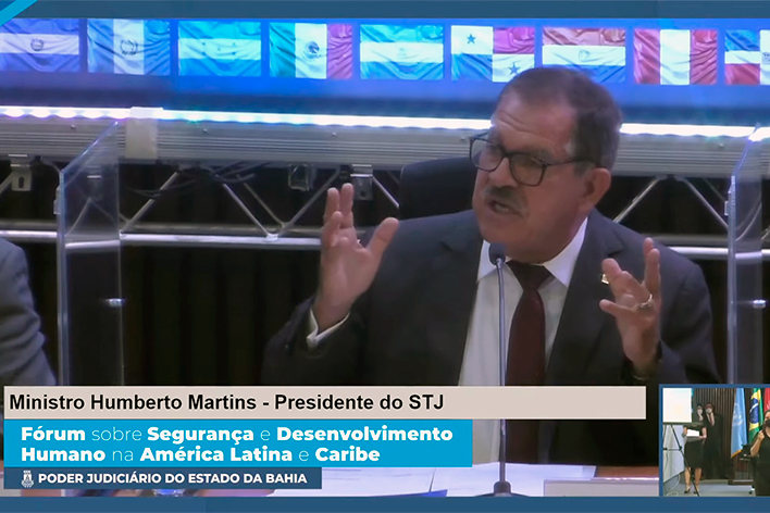 Você está visualizando atualmente Presidente do STJ defende cooperação internacional em evento sobre segurança e direitos humanos na América Latina